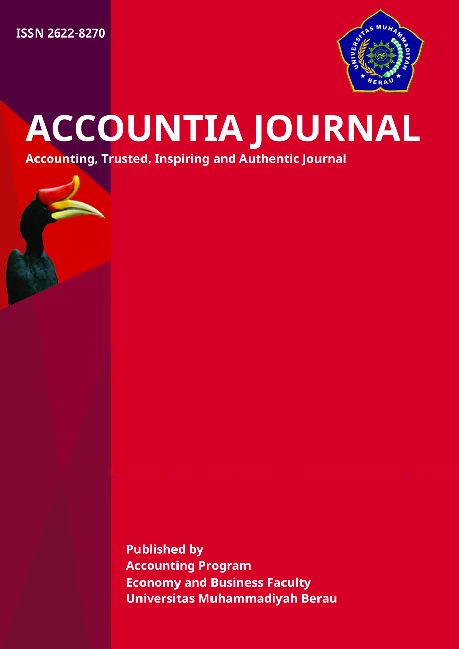 					View Vol. 10 No. 01 (2026): Accountia Journal Vol. 10 No. 01 Tahun 2026
				